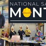 Images from the National Safety Month in-person events showing various PCC employees