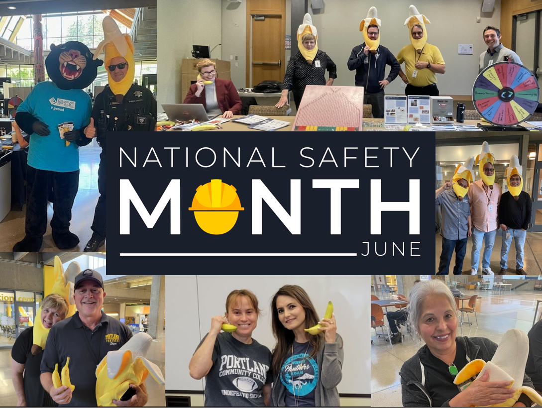 Collection of pictures from the 2024 National Safety Month in-person events.