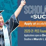 Scholarships equal success. Apply at pcc.edu/foundation-scholarship. Applications open on December 1, 2019. The deadline is March 1, 2020.
