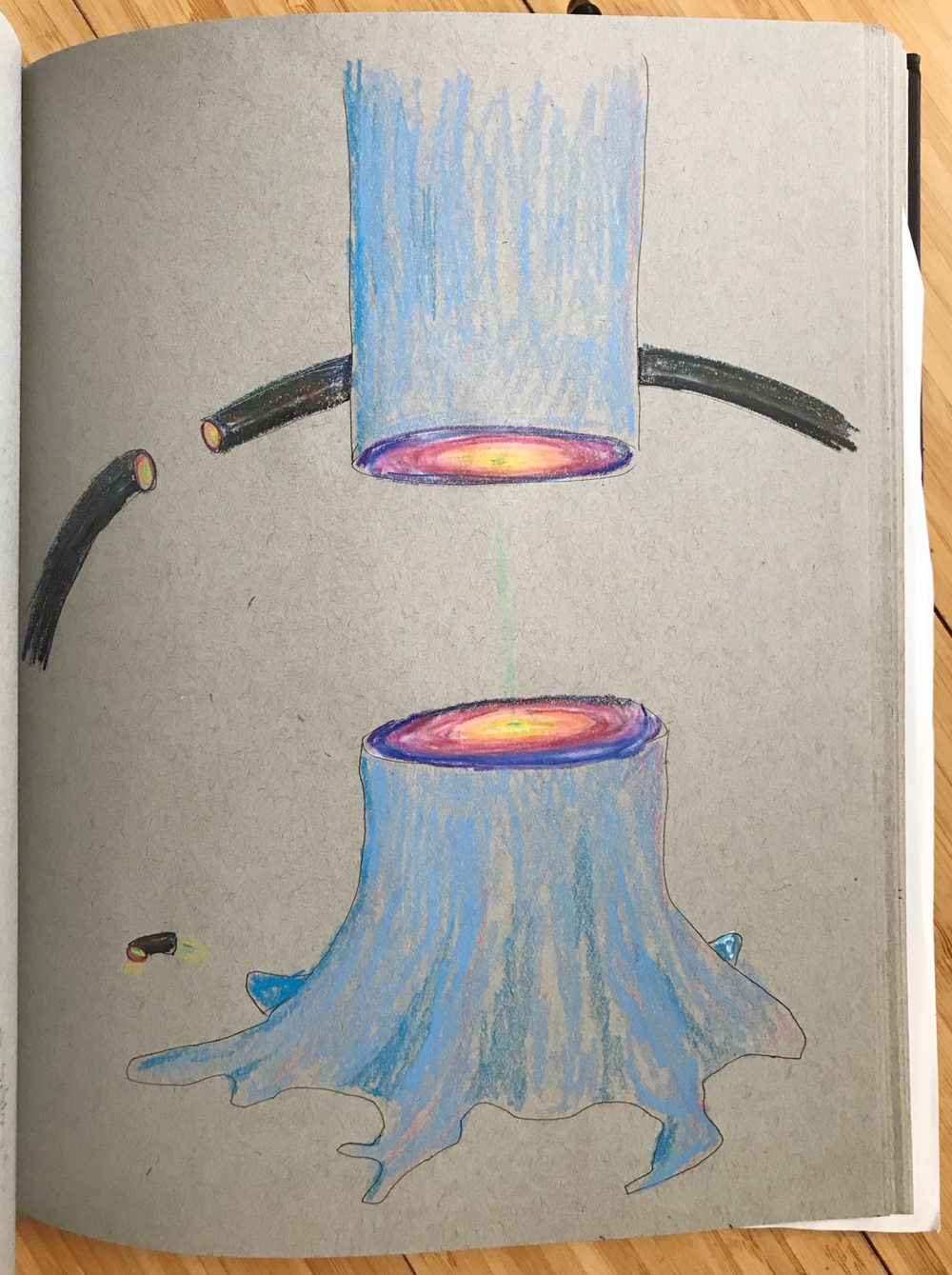 Conkle Sketchbook blue tree