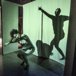 (UN)Belonging, shadow performance with projections at Shaking Tree Theater, Portland, OR, 2018