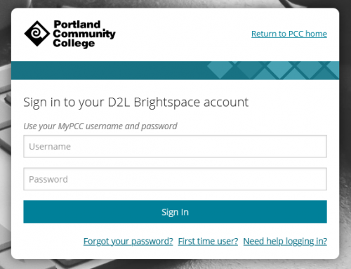 Logging Into D2L Brightspace Student Help Desk At PCC