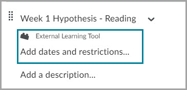 topic dates and restrictions