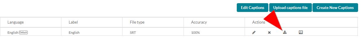 Download Captions Button
