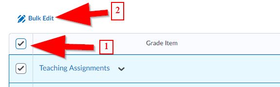 Select all Categories and Grade Items