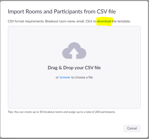 Import from CSV