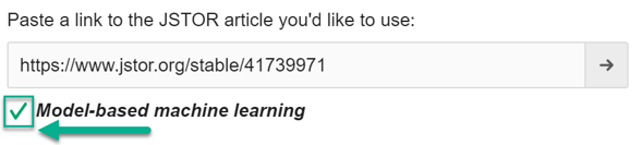 Paste the JSTOR stable URL for the article in the field provided