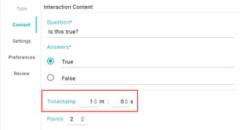 When you edit an Assessment/Quiz you can change the timestamp for each question. We can try looking at the feature if there is more time.