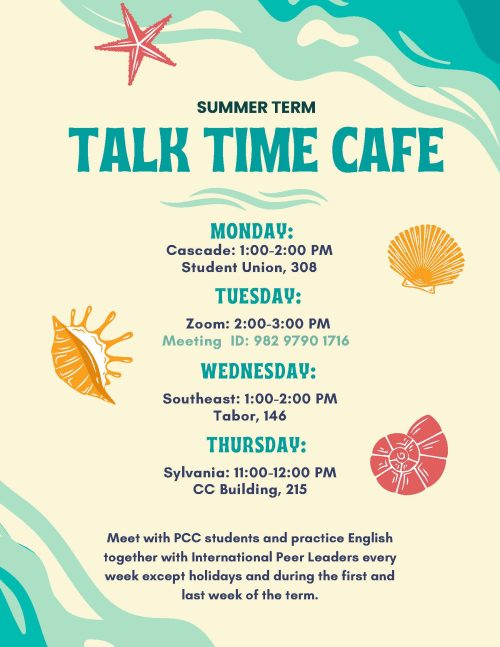 talk time schedule poster