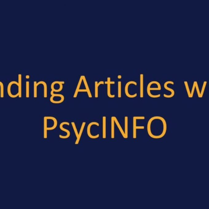 Finding Articles with PsycINFO