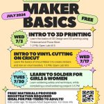 Fab Lab Omic Training Center Portland Community College 34001 NE Wagner Ct. Scappoose, Or July 2024 Wed 7/3 Intro to 3D Printing Learn the basics of 3d design and 3d printing using tinkercad and prusaslicer. 1-2 pm, open lab til 5 Wed 7/17 Intro to Vinyl Cutting On Cricut Learn the basics of cricut maker 3 to create stickers and iron-on vinyl transfers. 1-2 pm, open lab til 5 Tues 7/30 Learn To Solder For Girls & Women Learn soldering safety and technique, while completing a small soldering project! 3-5 pm Free materials provided! Registration required Ideal for pre-teens to adults! Kids under age 15 require adult supervision. For more info about the fab lab, visit pcc.Edu/maker. Registration & info: sarah.Burns@pcc.Edu