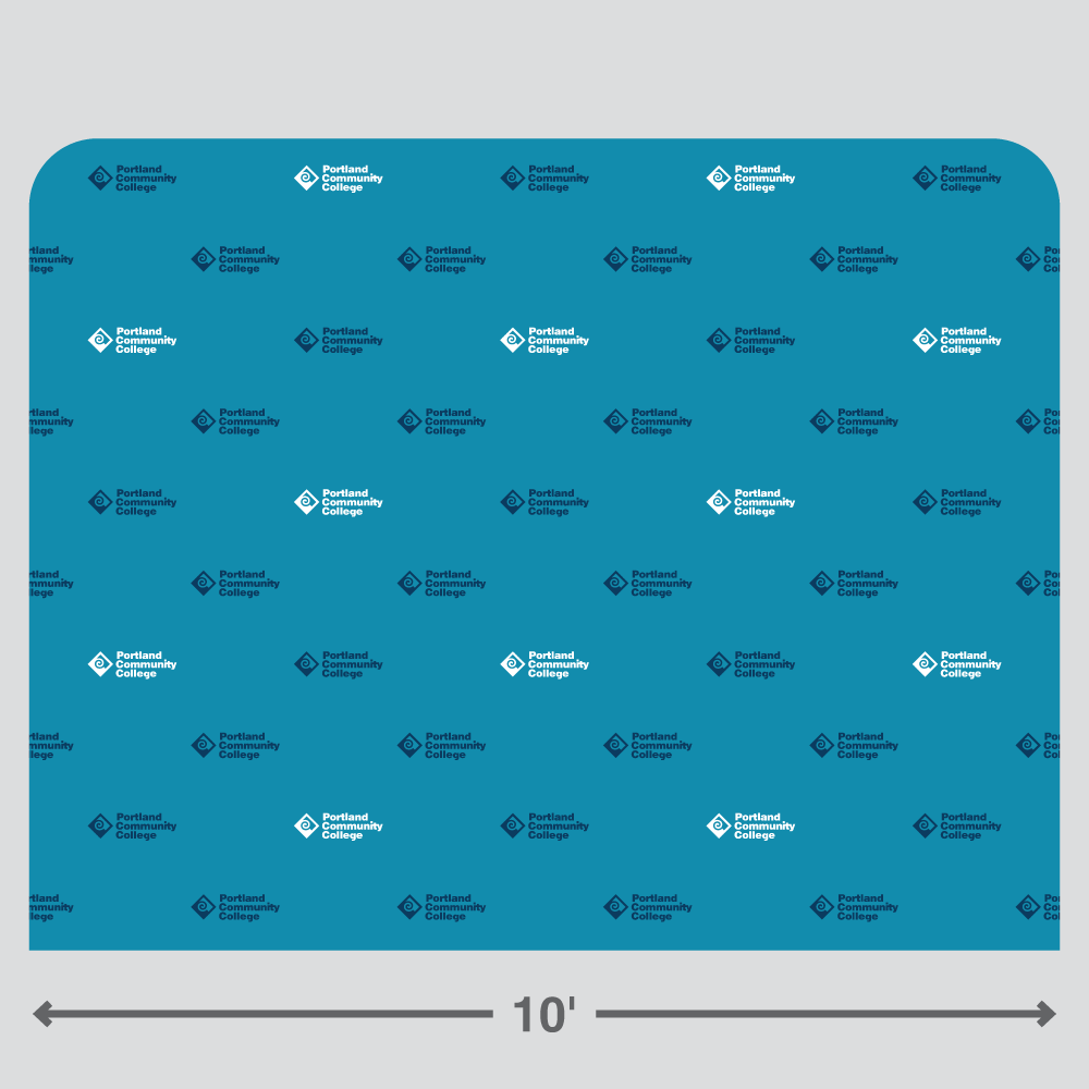 10’ Backdrop Display: Option 4 - PCC logo pattern