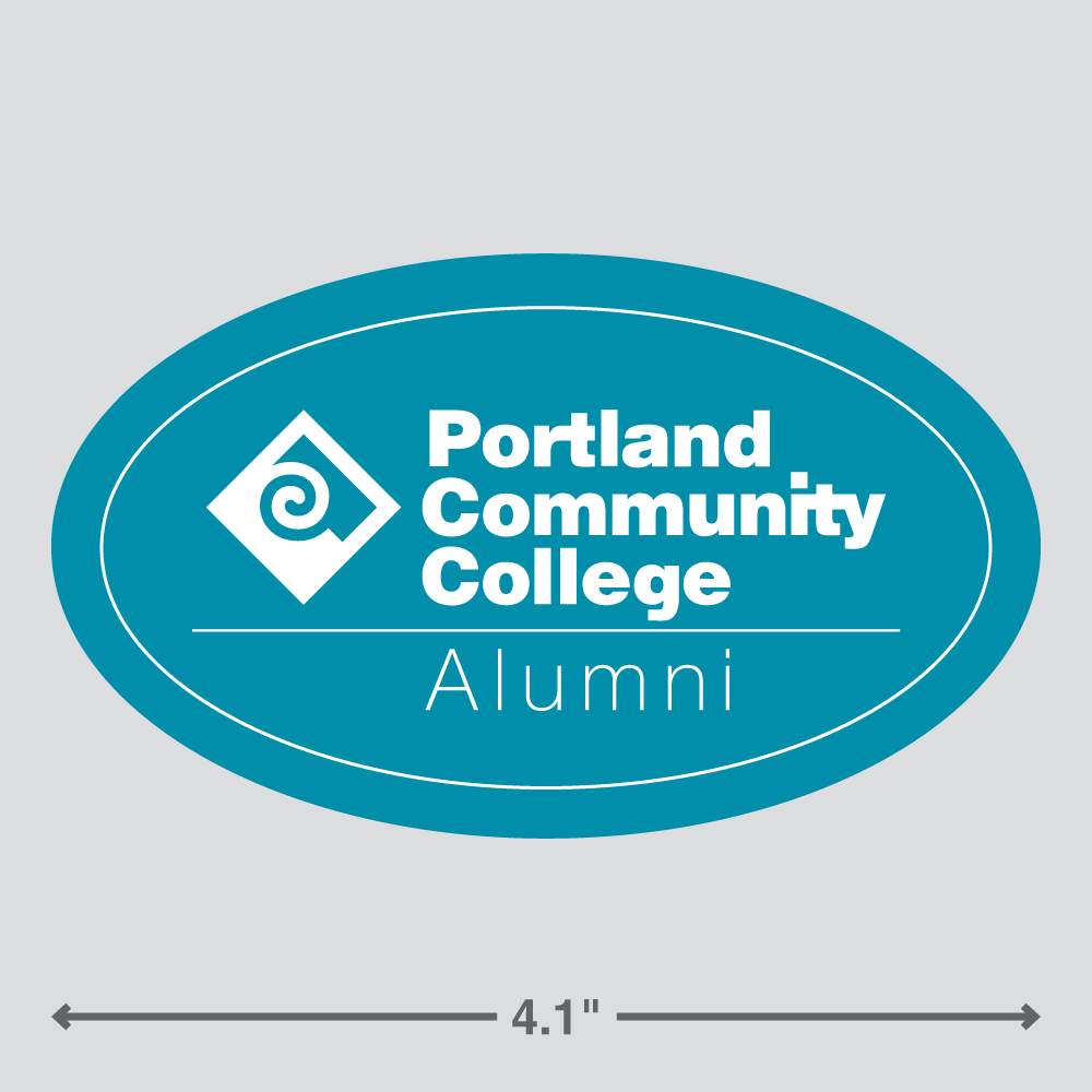 PCC Sticker: PCC logo and Alumni in Oval