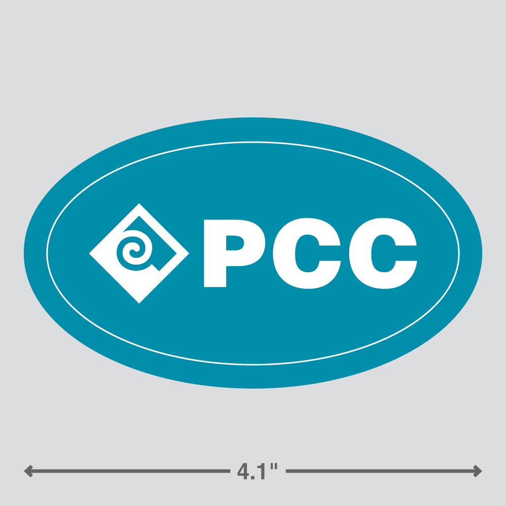 PCC Sticker: PCC Monogram logo in Oval