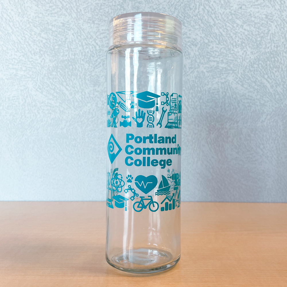 PCC Swag Item - Glass Water Bottle