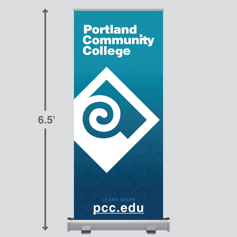 Standard Pop-up Banner: Option 3 - Ombré with PCC pattern