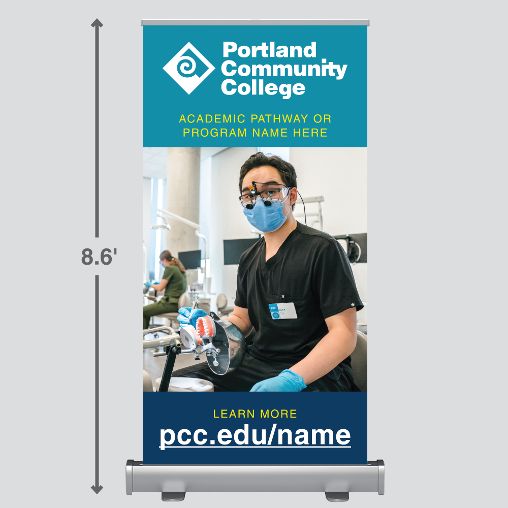 Wide Pop-up Banner: Option 5 - Program large photo