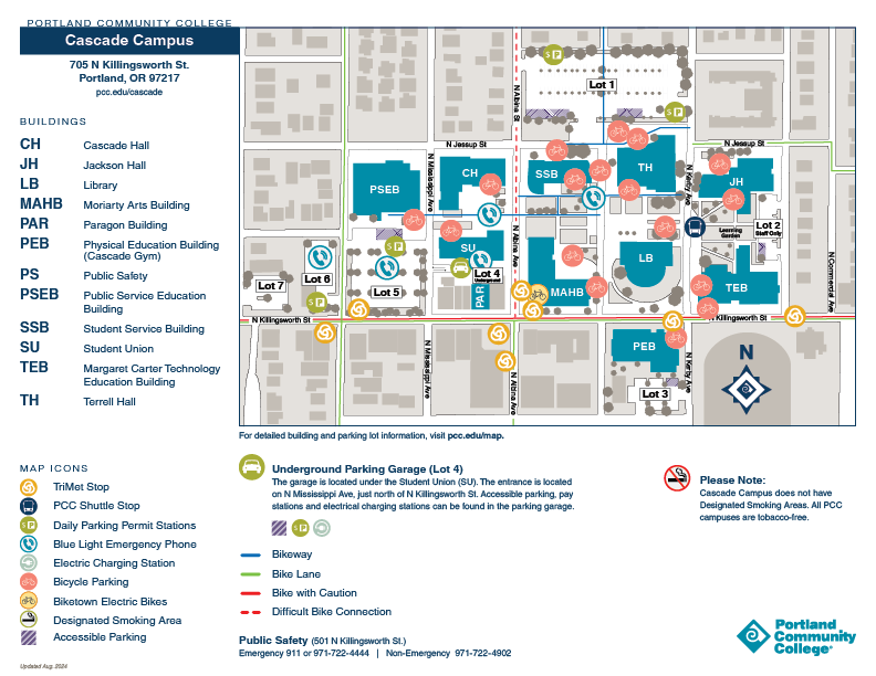 PCC Cascade Campus Map Thumbnail