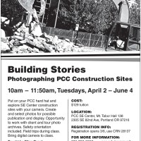 Building Stories: Photographing PCC Construction Class - Flyer