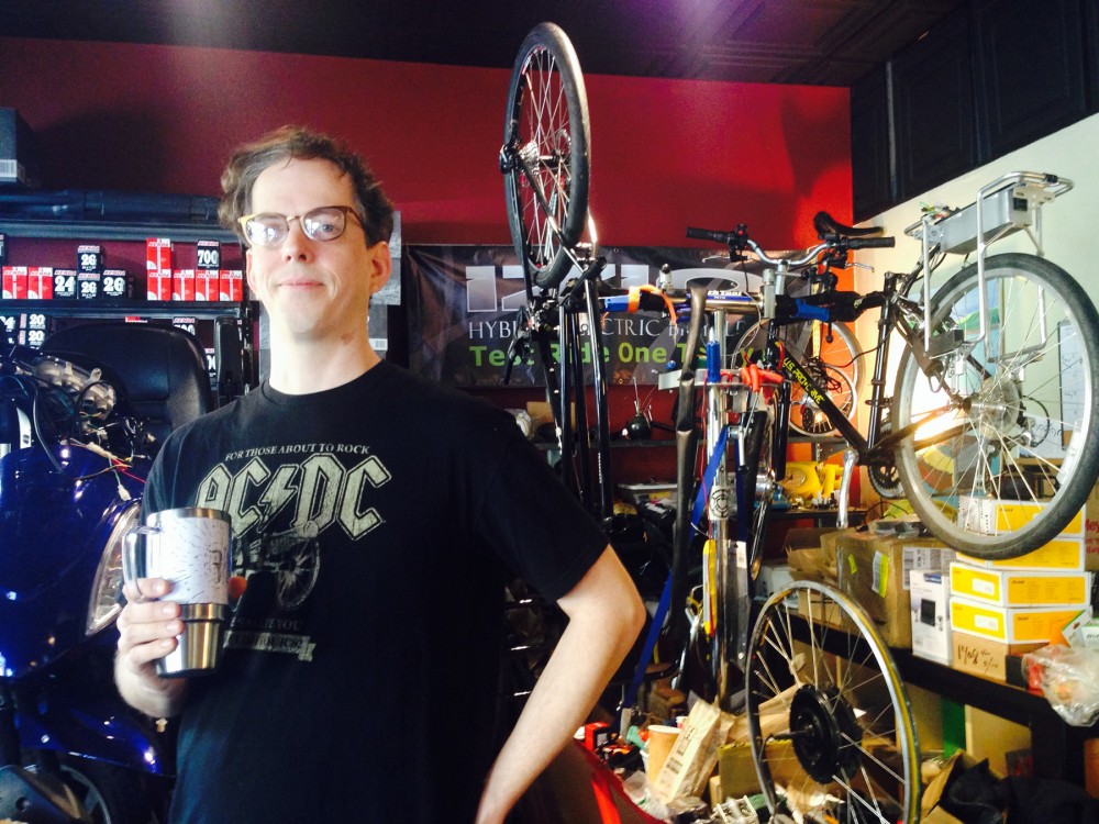 Spencer McGill, owner of Field Electric - Electric Bikes, plans to open his new shop in July on PCC Southeast Campus.