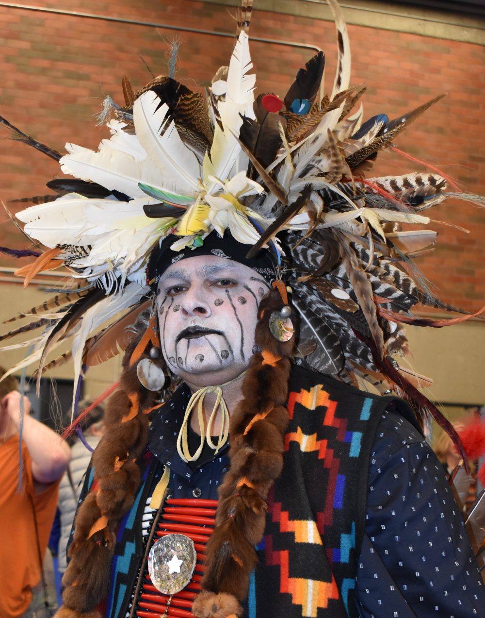 Photo of Native American dancer at powwow