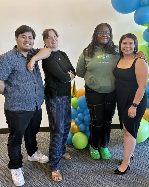 Garcia with Future Connect staff and students.