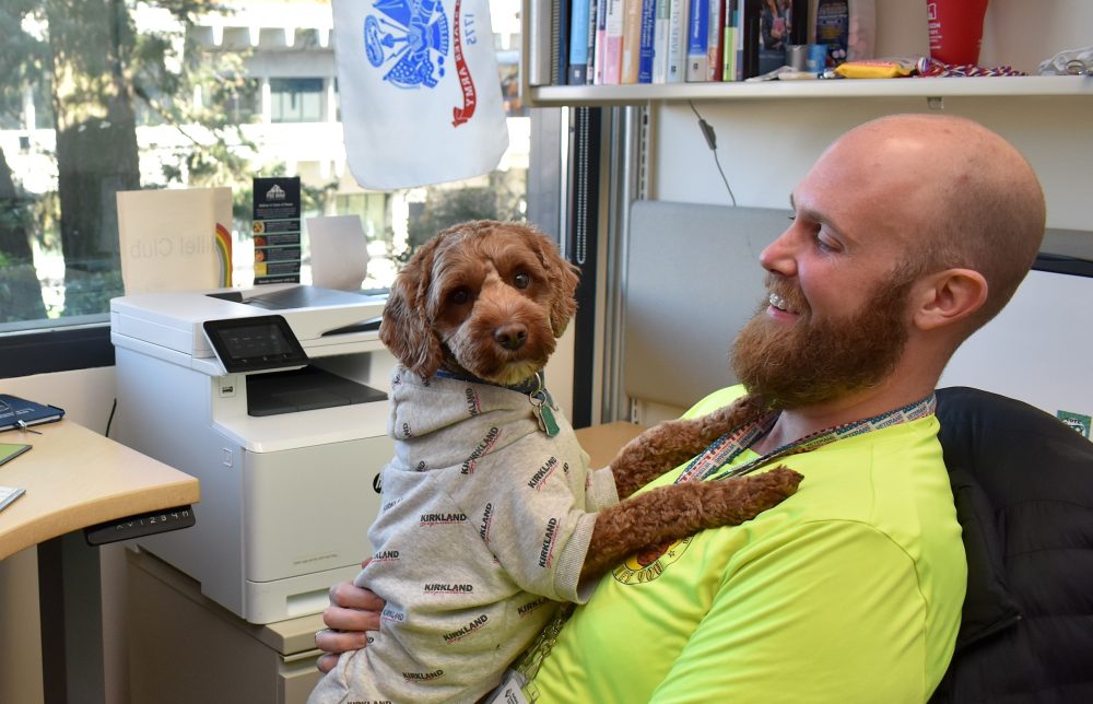 Matt Blankenship sits with Bob