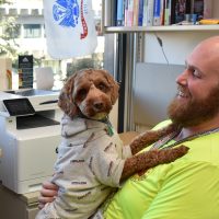 Matt Blankenship sits with Bob