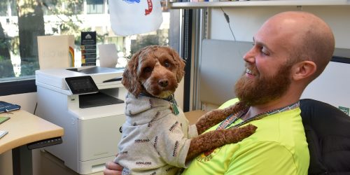 Matt Blankenship sits with Bob