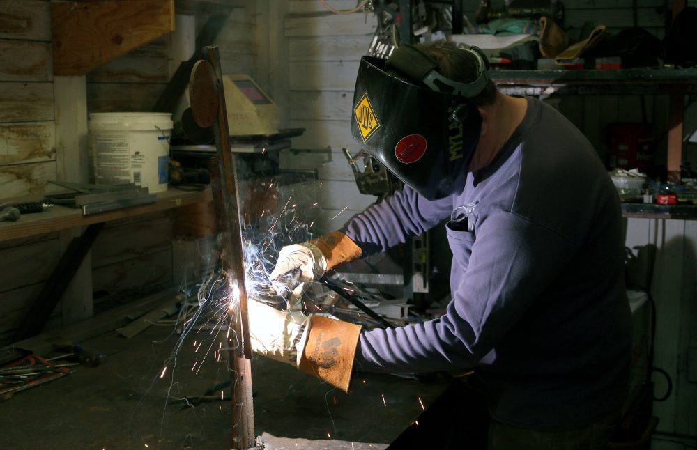 Mylan Rakich in his welding shop.