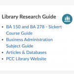 The new library widget has more options, including custom course guides
