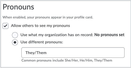 You can set your own pronouns on your profile.