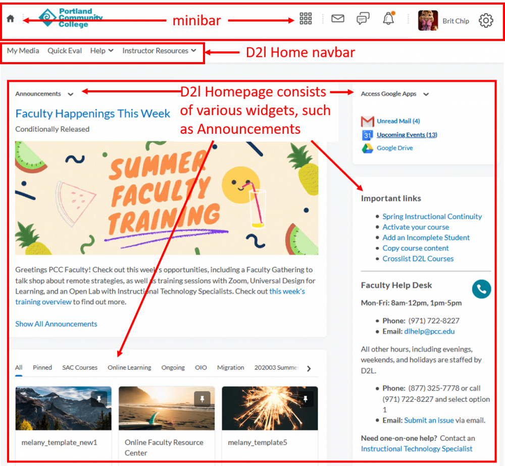 Navigating D2l Brightspace Online Learning At Pcc