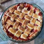 Strawberry lemon lattice pie