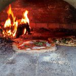 Pizza in cob oven