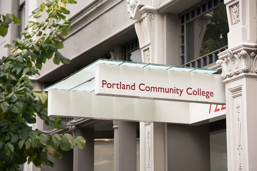 Portland Community College sign at Downtown Center