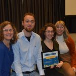 Sustainability Team members celebrate an award from the Energy Trust of Oregon