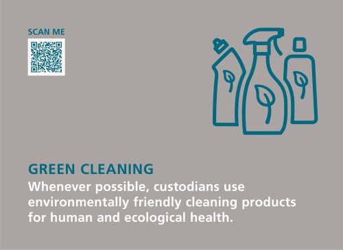 This image describes the sign for Green Cleaning