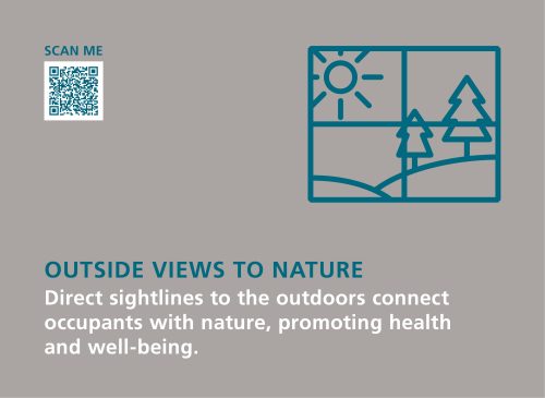 This image describes the sign for Outside Views To Nature.