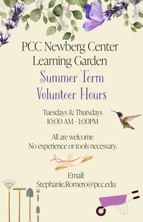 Summer Term Volunteer hours - Newberg Center