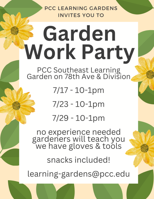 garden work party flyer