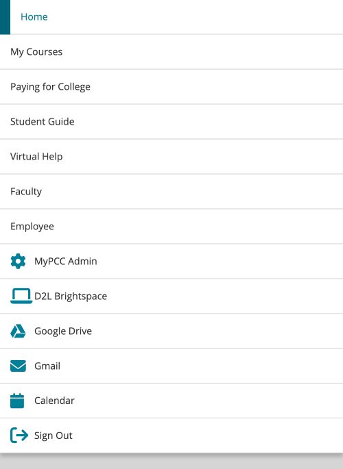 Basic theme phone navigation