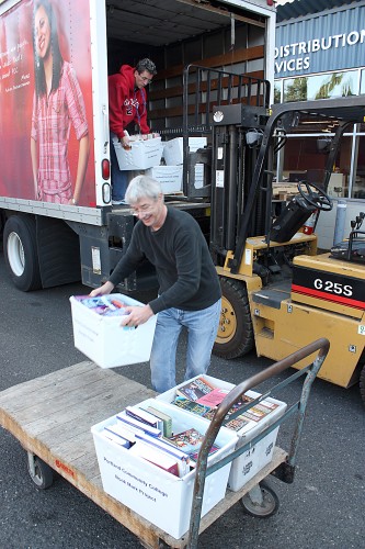 To date, Rock Creek has delivered more than 10,000 pounds of books to the facility in Wilsonville. How many books is that? Approximately 14,000 books have been replaced by 20,000 new ones. 